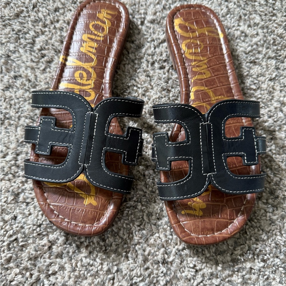 Sam Edelman Black and Brown Kids Sandals